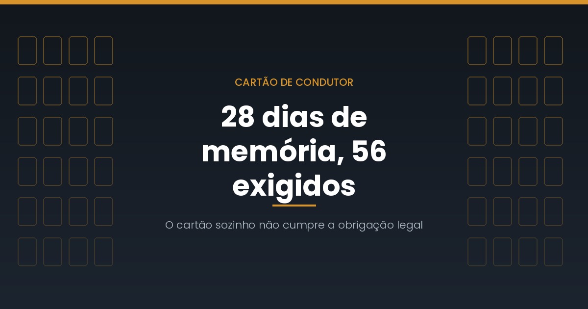 Cartão de tacógrafo: como pedir, quanto custa e o que fazer se o perder