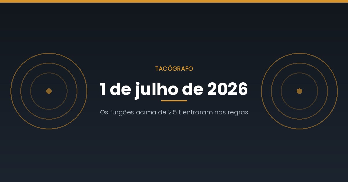 Tacógrafo: o que é, quem é obrigado e o que mudou em 2026